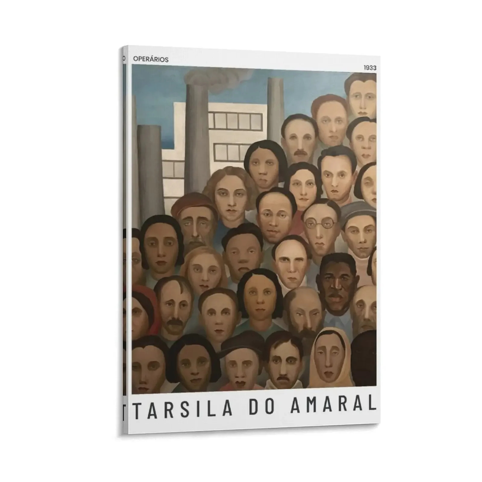 

Operários - Tarsila do Amaral - Art Poster Canvas Painting room decor paintings wall decor