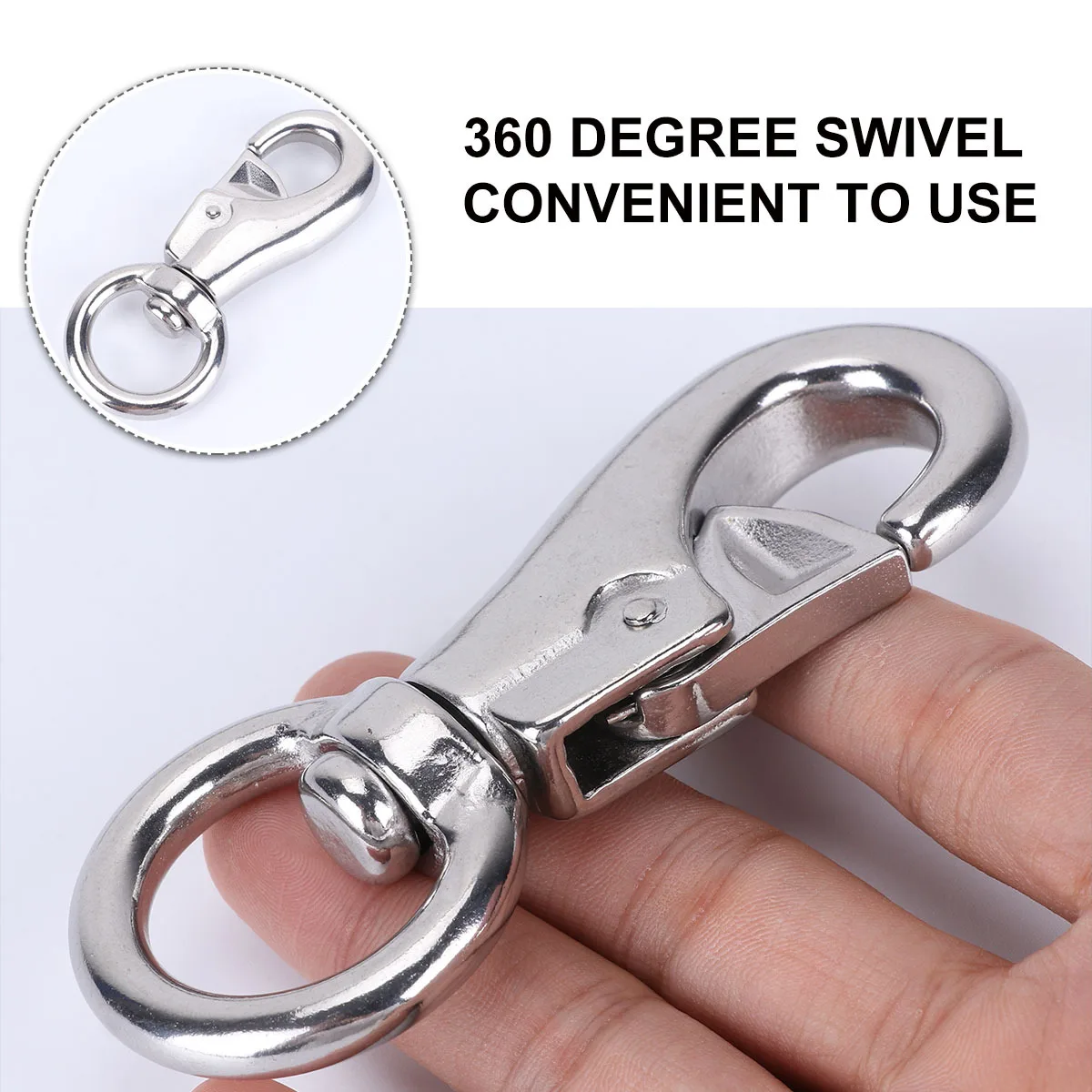 Gancho para columpio para silla colgante de 102mm, gancho giratorio, accesorios para hamaca, límite de peso súper fuerte para interiores y exteriores, 300kg