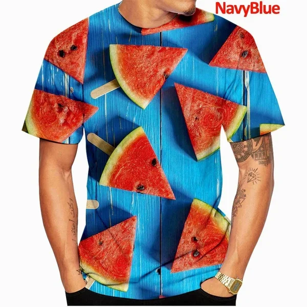 Men/Women Short Sleeve T Shirt Watermelon Seed Fruit T Shirt