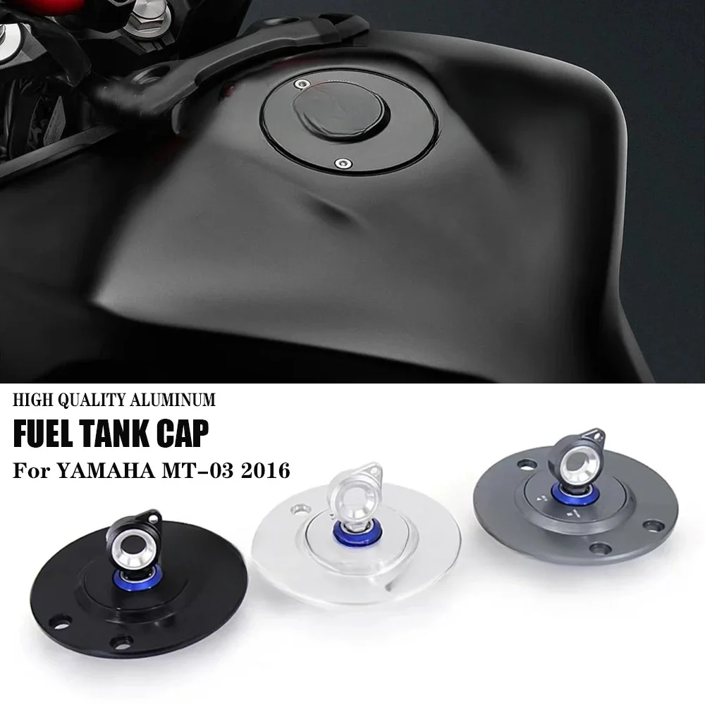 For Yamaha MT 03 MT-03 XSR900 New Silver Black Titanium MT03 Quick Release Gas Fuel Tank Cap Motorcycle Accessories Tank Cover