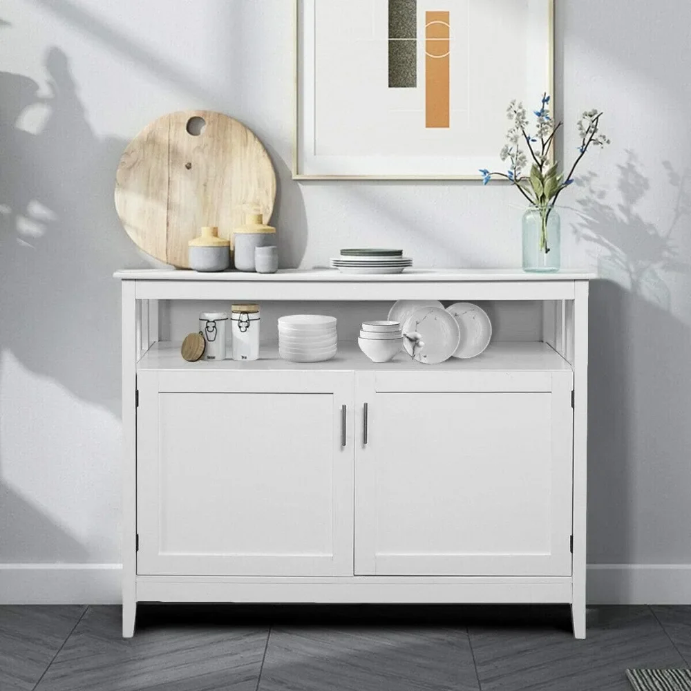 

Buffet Cabinet, Wooden Sideboard with 2 Doors, Adjustable Shelf, Accent Coffee Bar Cabinet, Kitchen Storage Cabinet