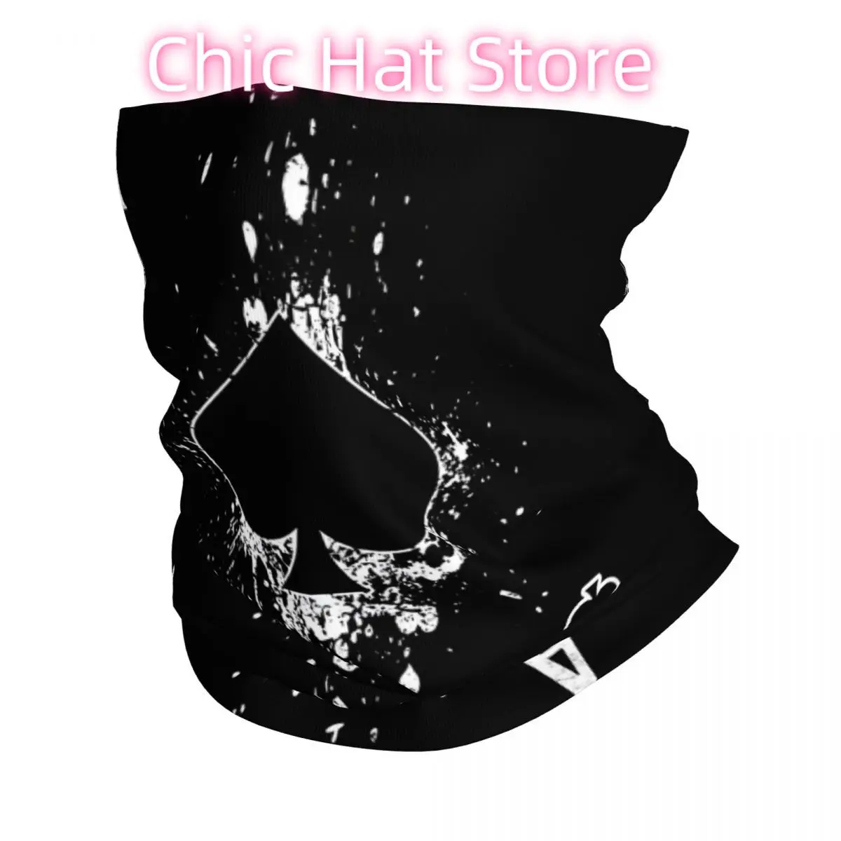 

Повязка на голову с черным сердцем для покера, теплая мужская лыжная повязка для бега, шарф-труба, медицинская бандана для лица медсестры, гетры