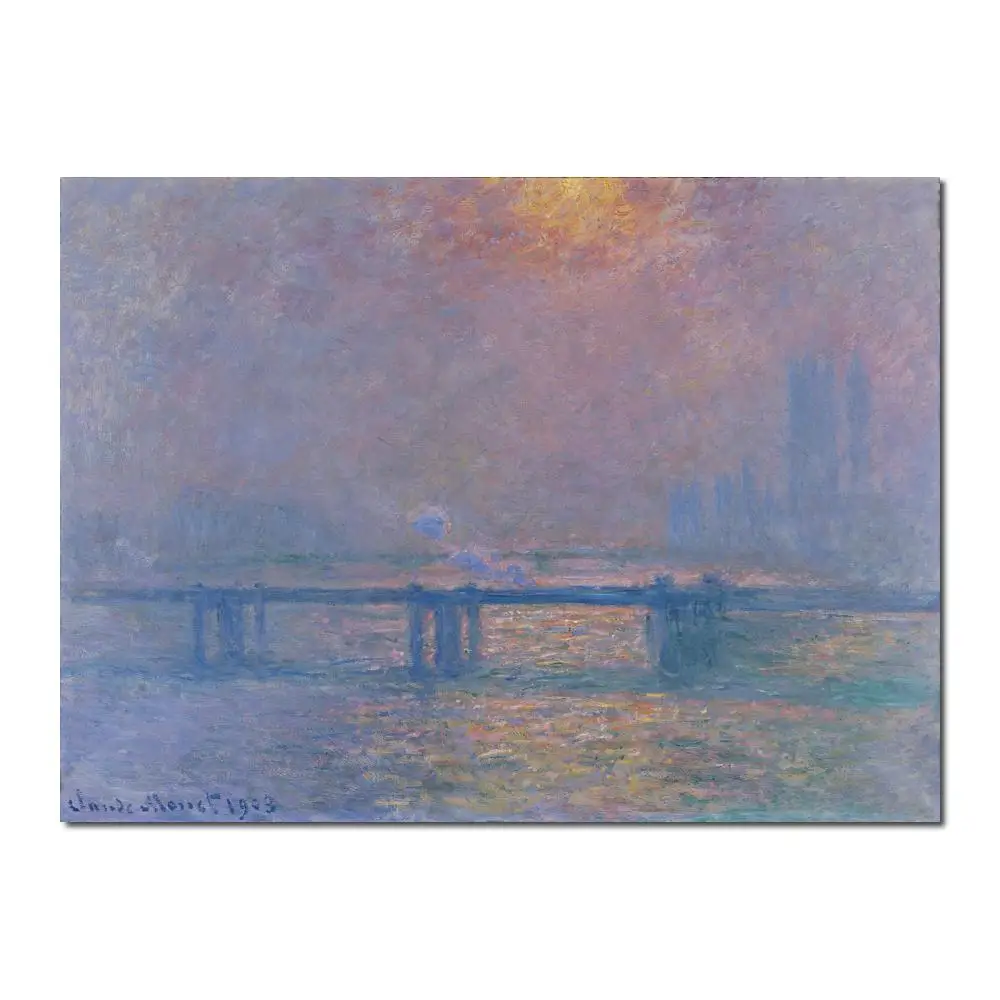 

High quality Claude Monet modern art Charing Cross Bridge, The Thames Oil paintings reproduction hand painted