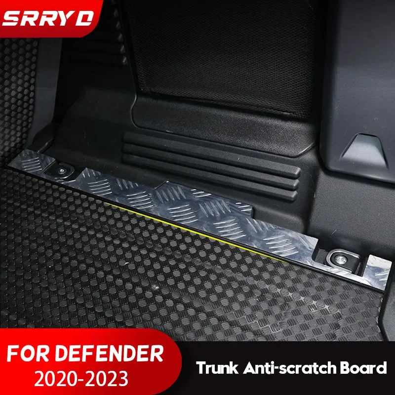 Alloy Silver For Land Rover Defender 110 2020 X P400 HSE Car Rear Trunk Anti-scratch Board Cover Bumper Scratch Protection Guard