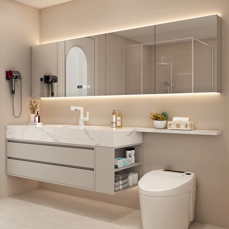 

white modern bathroom cabinet Minimalist interior fashion Save space storage cupboard organizer archivadores hotel furniture