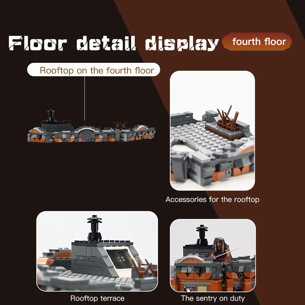 3325PCS Doomsday Corner Garage Movie House Buildings Set 8 figures City Architecture Modular Building Blocks Assembly Model Gift