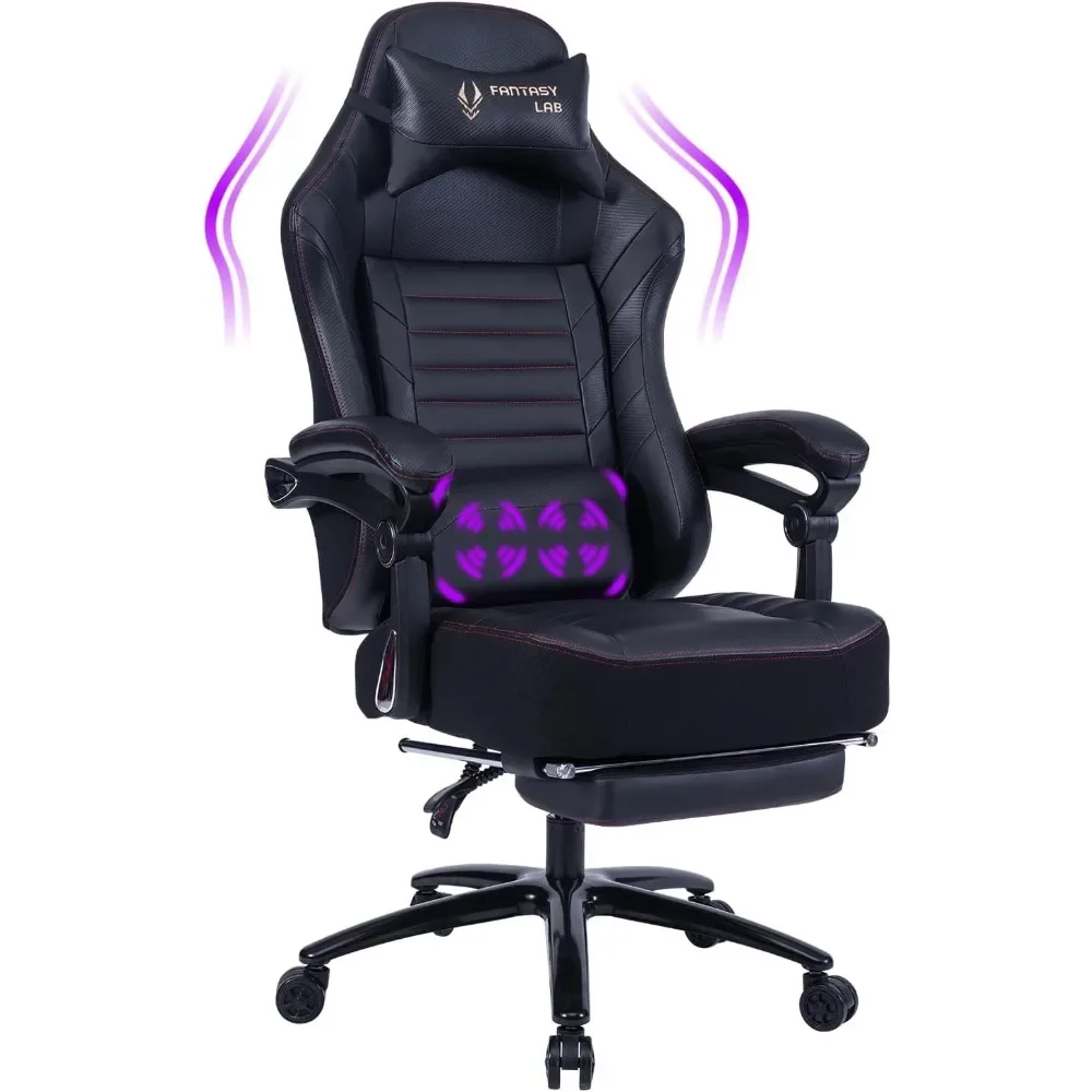 

Fantasylab Big and Tall Gaming Chair 400LBS Gaming Chair with Footrest Massage Gaming Chair