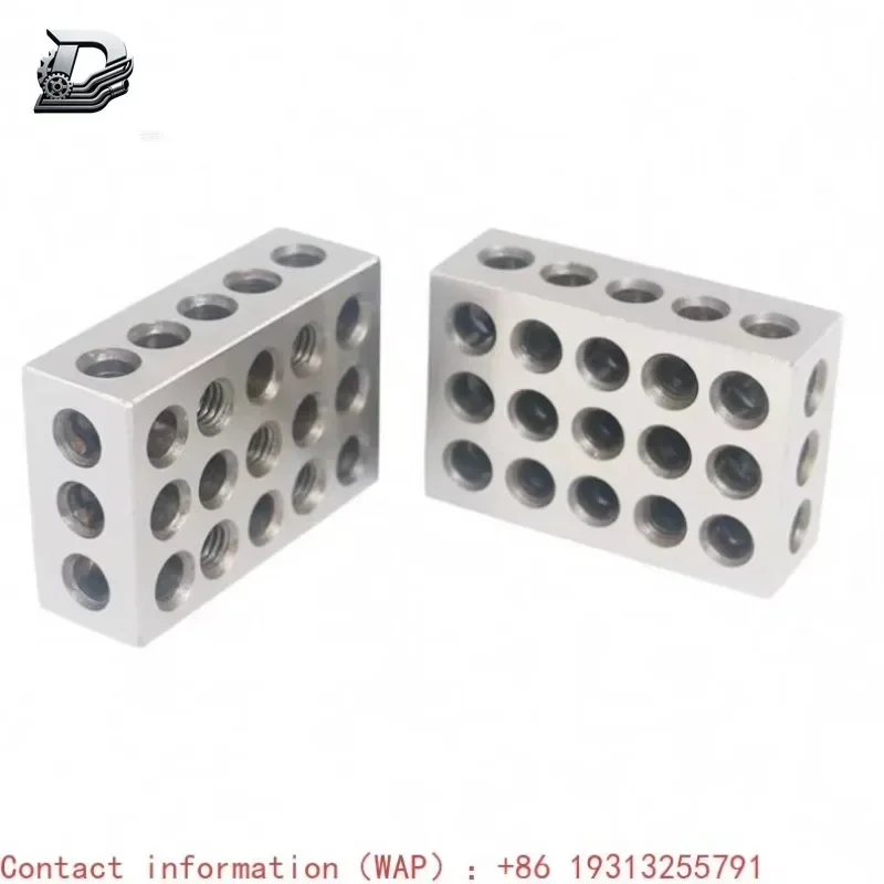 【Popular】Machine Tools 2Pc Sparallel Clamping Block Set 23 Holes 1-2-3