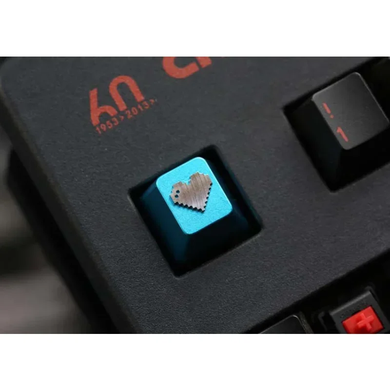 DIY Heart 1u R4 Surface Anodizing Mechanical Keyboard Cherry Profile Metal CNC Aluminum Keycaps