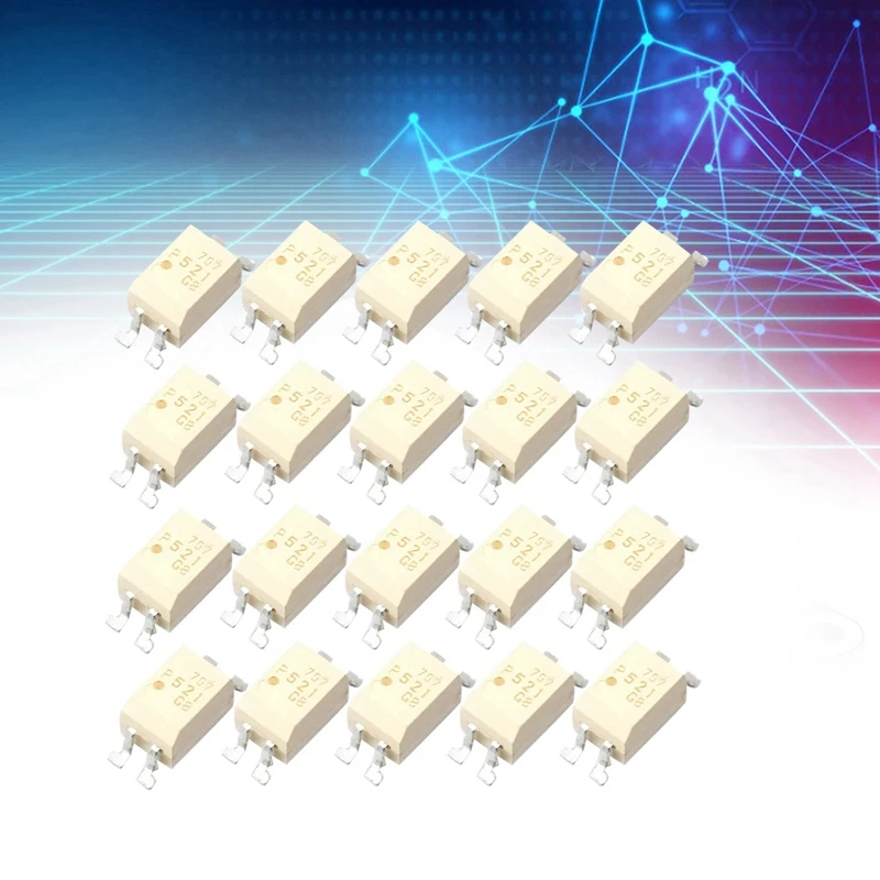 BAAY 20PCS TLP521-1GB SOP-4 Chip Optoelectronic Coupler TLP521-1GB P521-1GB
