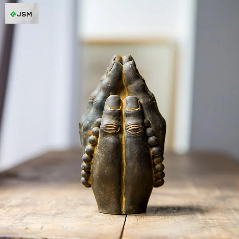 

Дзен в китайском стиле руки вместе Амитабха Будда креативное украшение кабинет настольные поделки