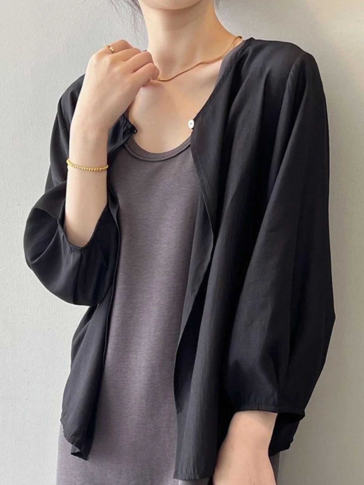 

Linen Women's Loose Long Sve irt Spring Summer New Sle Thin Outerwear ort Design White Casual Faionable