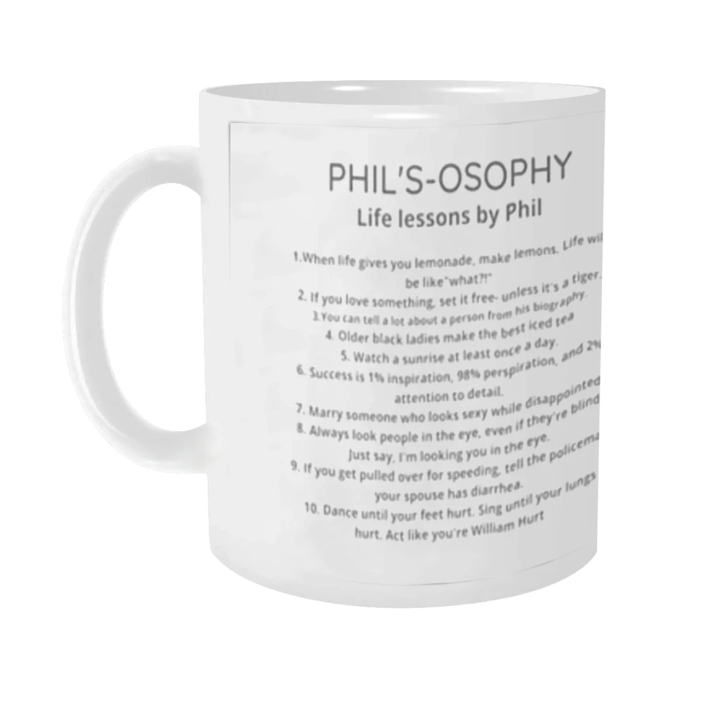 Phil's-osophy, Life Lessons by Phil Ceramics Coffee Mug Cute Gamer Birthday Gift Back To School Mug