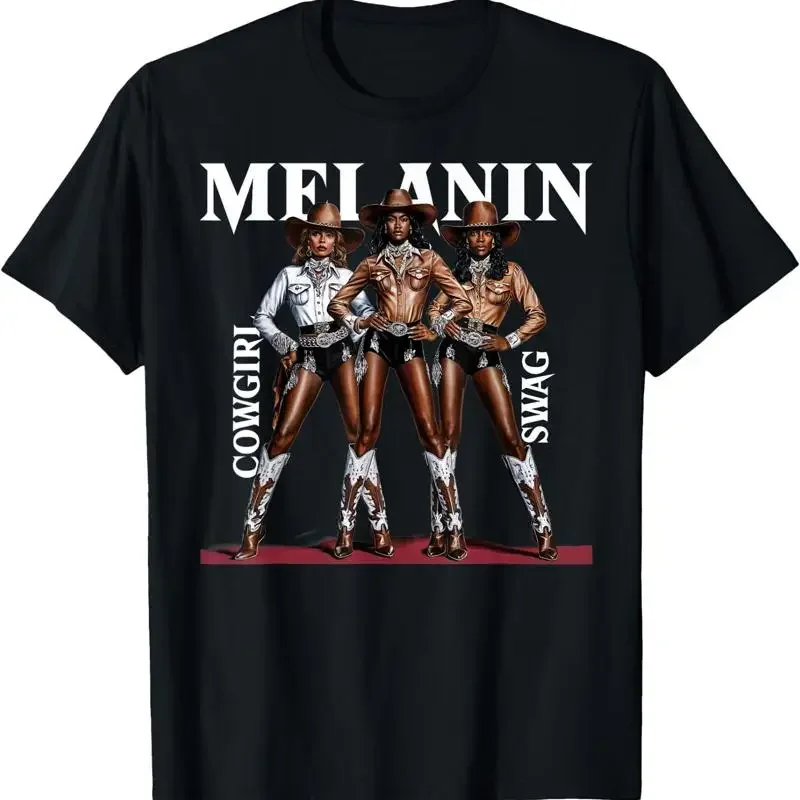 Melanin Cowgirls Swag Sexy Western Retro Love Cowboys T Shirt All Size S