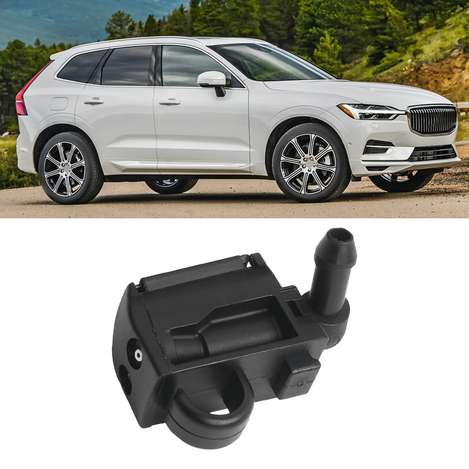 

Washer Nozzles Cleaning Nozzle Accessories Easy Installation Front Parts Repair Right Spare For VOLVO S60 MK2 S80 XC60 Black