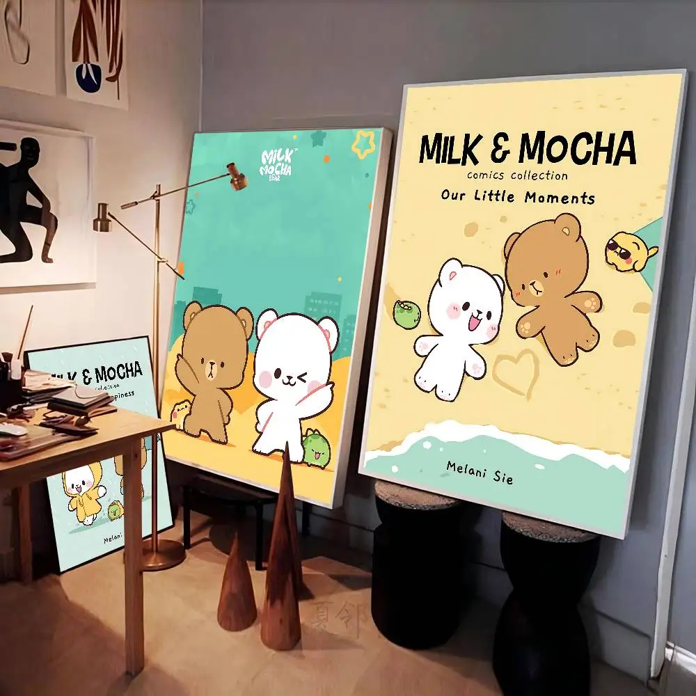 Art Milk and Mocha Classic Vintage Posters Decoracion Painting Wall Art White Kraft Paper Kawaii Room Decor