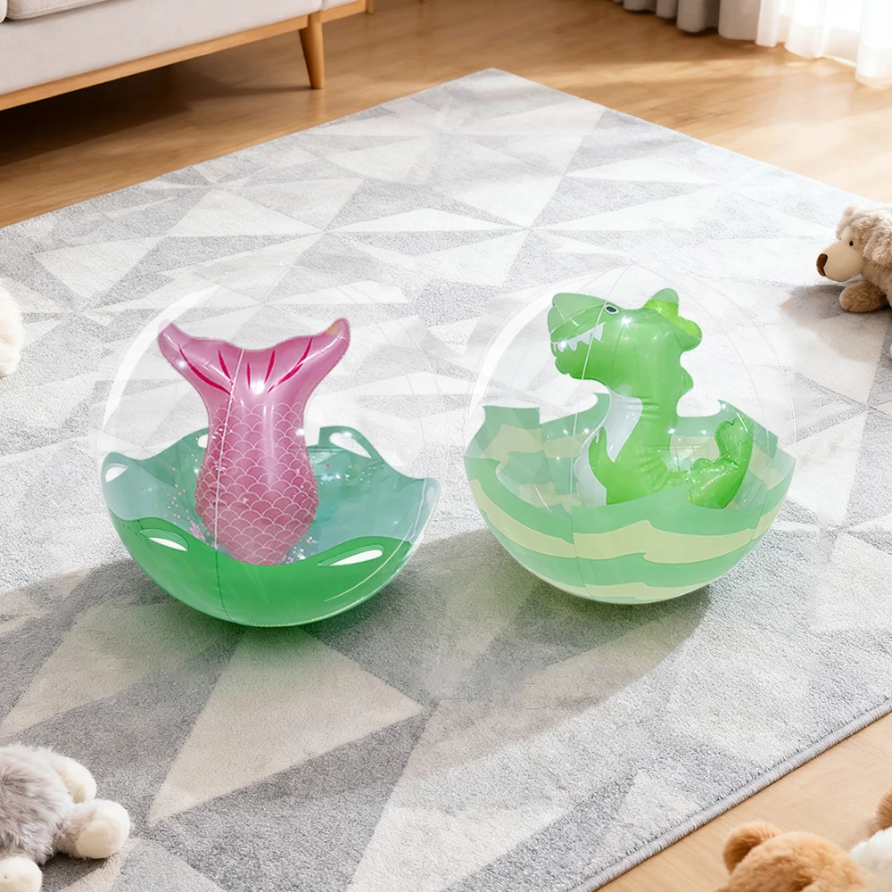 ウォーターパーティーゲーム用インフレータブルトイミドルボール - プールやビーチ用の楽しいインフレータブルトイ