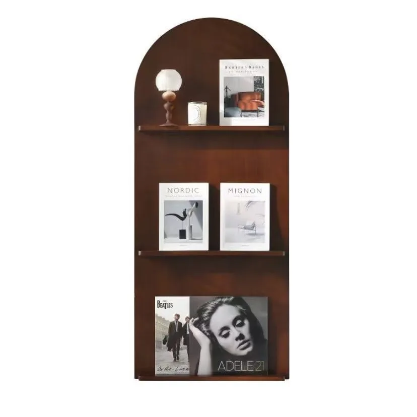 

Solid wood bookshelf magazine ra ck Medieval shelf Multi-layer storage rack Display rack Picture book rack Newspaper reading