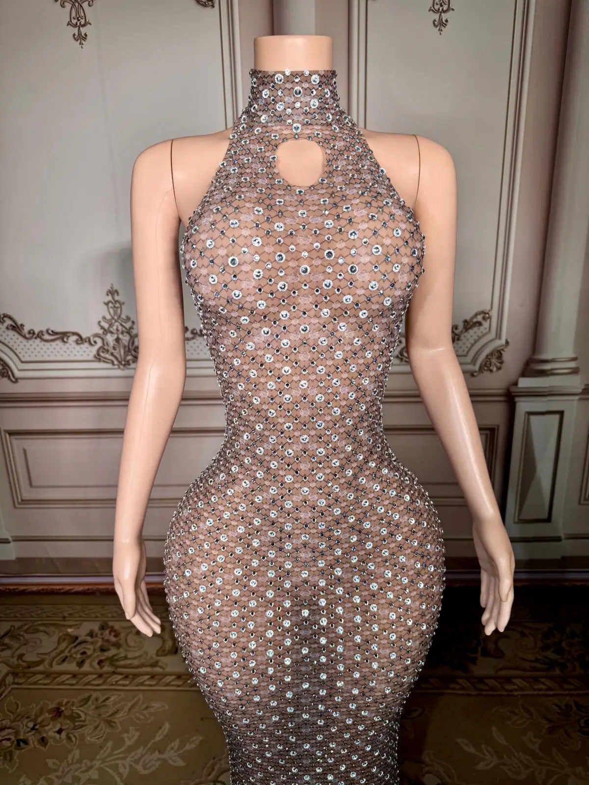 

ZD Hot Stamping Sexy Slit Elastic Dress 2025 New Fashion Custom Women'S Clothing