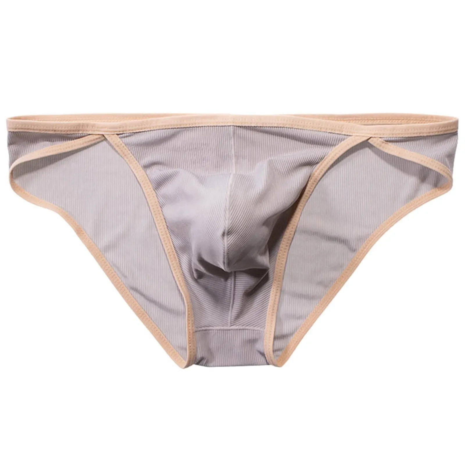 Verano hombres Ultra fino hielo seda velocidad piel seca Sexy cintura baja Color sólido triángulo ropa interior Boxer para hombres