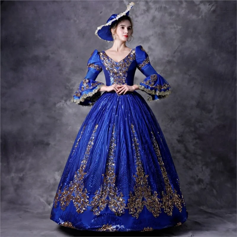 

New costume masquerade party long runway dress for women