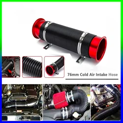 Universal 76MM Car Cold Air Turbo Intake Inlet Pipe Kit Adjustable Flexible Duct Tube Hose Cold Feed Duct Pipe With Connector