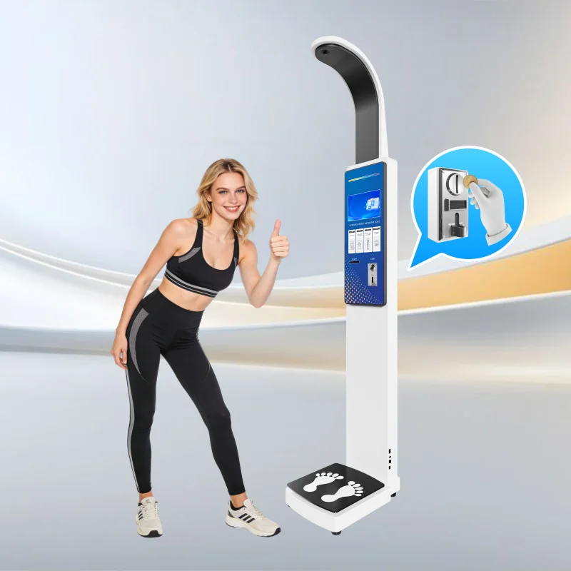 Card Payment Multi Function Digital Weighing Scale Height Body Mass Index Coin Operated Scale