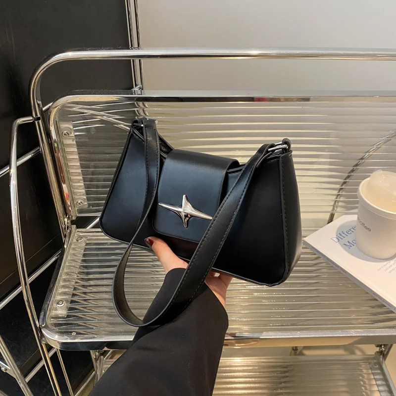 

Y2K Vintage Small Purse for Women Classic PU Leather Shoulder Bag Ladies Underarm Handbag Fashionable Daily Crossbody Bag