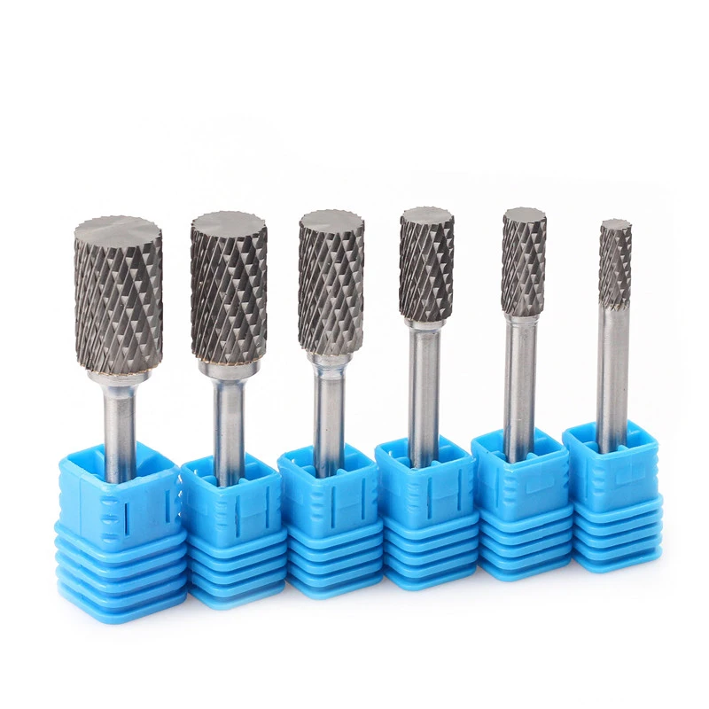 10 Stück Wolframcarbid-Grat-Set 6*6/10mm Typ A/C/E/F/L Doppelschnitt-Rotations feilen zum Metall polieren, Fräsen von Elektro werkzeugen – Detail 7