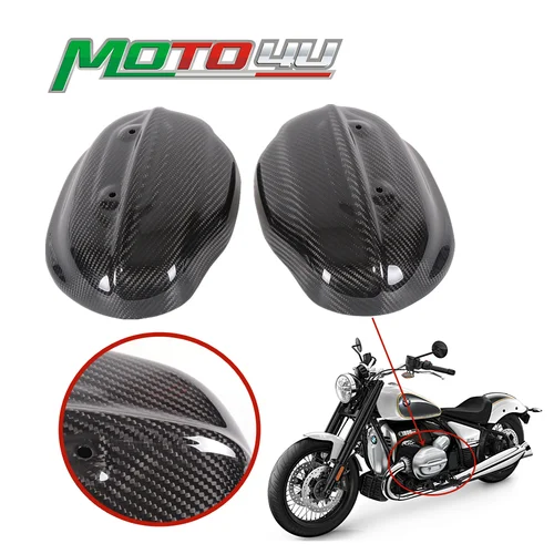 Bmw R18 r 18 2020 2021 2022 2023 100% 炭素繊維エンジンケーススライダー左 & 右オートバイアクセサリーカフェレーサー