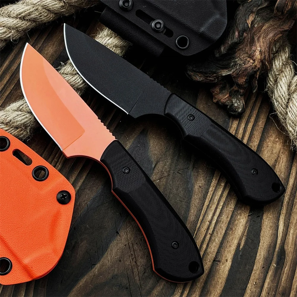 Fixed Blade Knives with Sheaths in Different Colors 8Cr13Mov Blade G10 Handle High-quality Durable Practical Knives for Outdoor