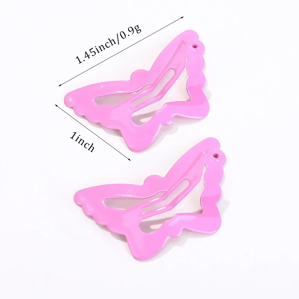 5/10/ 20Pcs/lot Lovely Solid Color Butterfly BB Hair Clips for Girls Y2k Hair Bangs Hairgripes Kids Boutique Headwear Wholesale