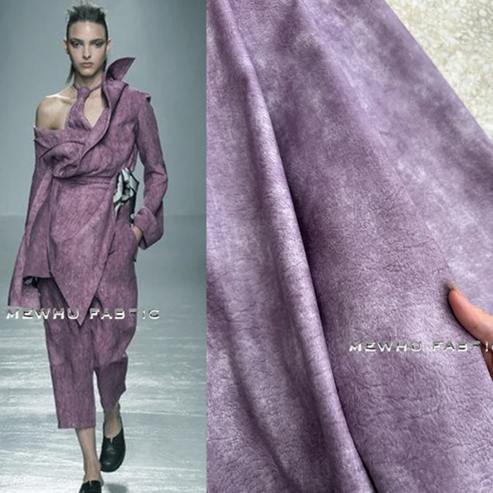 

Ткань из искусственной кожи Halo Dyeing Дизайн Изготовление старых тканей Одежда Швейная ткань на метр Материал «сделай сам»