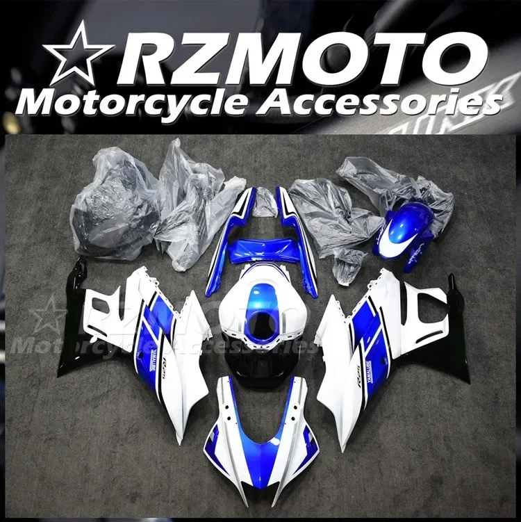 

4Gifts Injection Mold New ABS Fairings Kit Fit for YAMAHA YZF- R3 R25 2019 2020 2021 2022 19 20 21 22 Bodywork Set White Blue