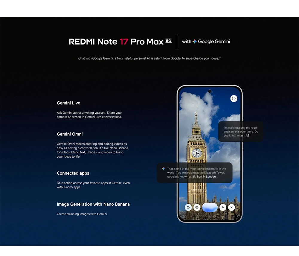 Global Version Redmi Note 17 Pro Max 5G 6.83' Smartphone 5G 9210mAh Battery 100W HyperCharge IP66 IP68 Powerful Snapdragon® 6 Gen 5