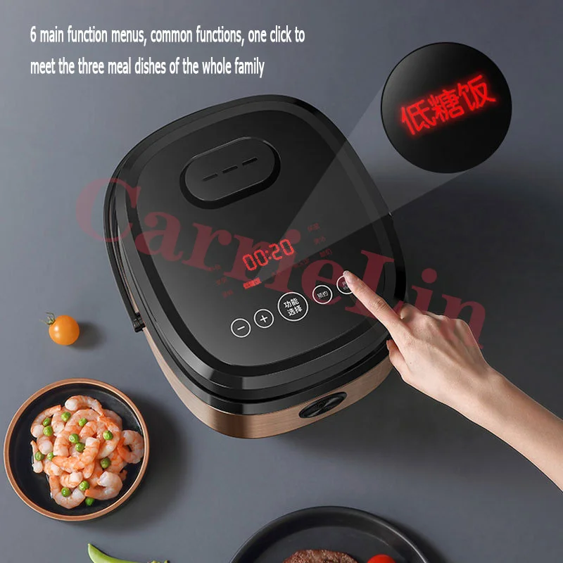 CarrieLin 3L Electric Rice Cooker Household Smart Multifunction Soup Rice Cooking Machine Non-stick Liner Rice Soup Separation