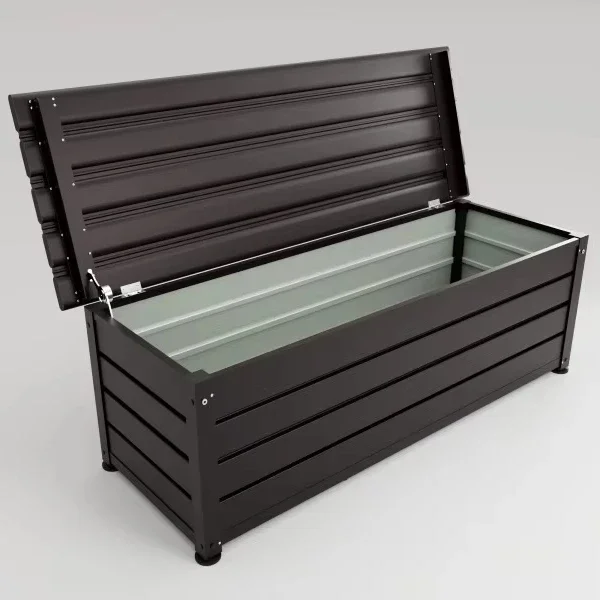 

Lockable door aluminum alloy garden box outdoor storage - waterproof and durable