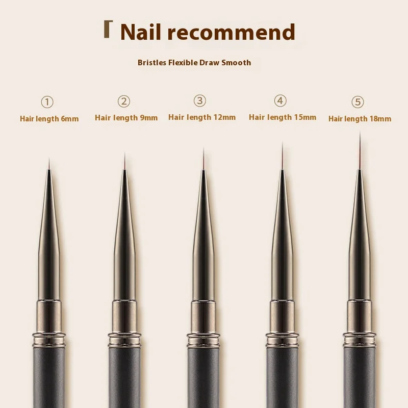 Nail Art Expert Extremely Thin Black Pull Pen Professional Line Drawing Pen Complete Set of Dot Painting Tool Set Wholesale