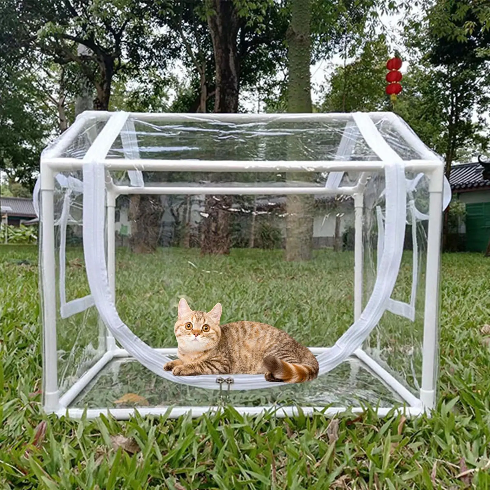 Small PVC Mini Greenhouse Cold Resistant Transparent Plant House for Indoor Patio Balcony Pets Garden