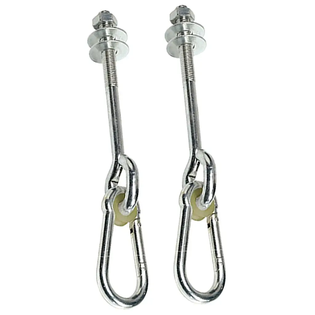 

1 Pair Heavy Duty Metal Swing Thread Hanger Hook Playground Seat Locking