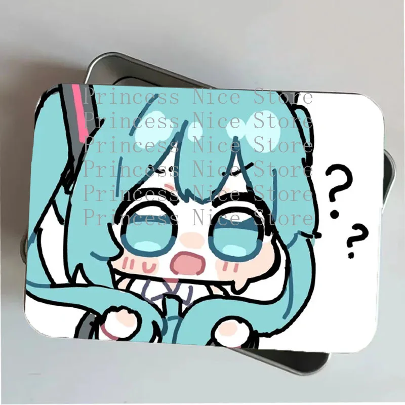 Pudełko na naklejki Hatsune Miku Mini Kawaii Wzór Studencki Organizator na Biżuterię Codzienne Podróże Rekwizyty Cosplay Apteczka Prezent na Festiwal