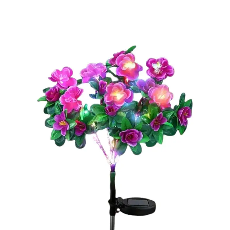 

LED Solar Azalea Flowers Garden Lamp Home Decorative Light Landscape Lamp Yard Lawn Path Holiday Wedding Lights