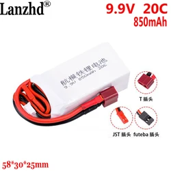 Lifepo4 9.9V litio ferro fosfato 850mAh 20C 3S batteria al litio per la vita alimentatore di avviamento dell'accensione turbojet