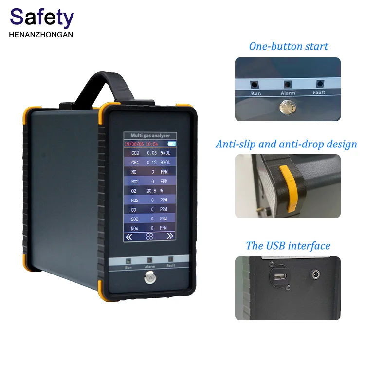 S360 Portable air gas analyzer with cooling probe high temperature and humidity measurement function