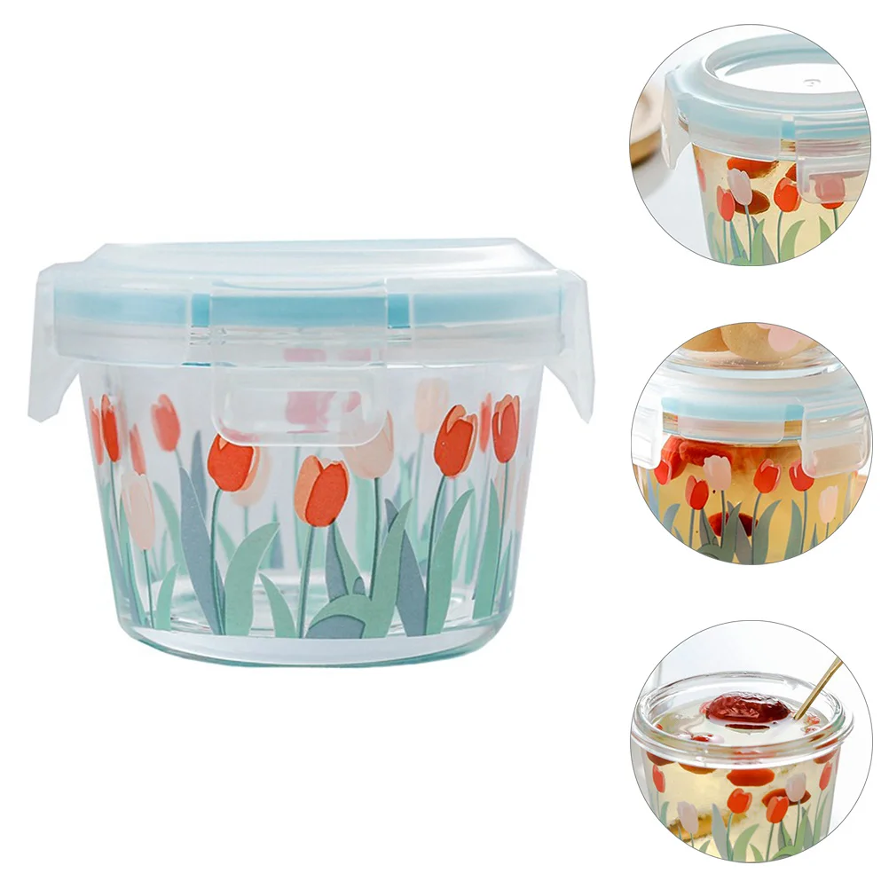 

Snack and Dip Container Food Storage Tight Containers Case Simple Small with Lids Biscuit