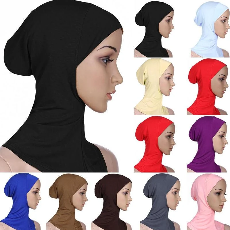 Muslim Underscarf For Women Scarf Turbans Head Inner Hijab Caps Female Islamic Underscarf Ninja Hijab Scarf Hat Cap Bonnet