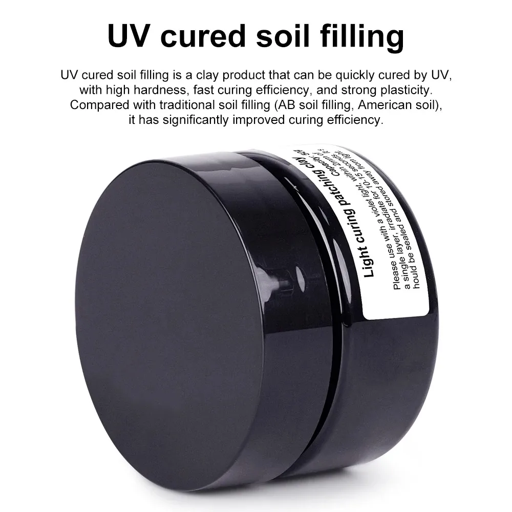 3D Printer UV Cured Soil Filling Clay Filling Fracture 3D Light Cure Putty Soil Filling Quick PasFor 3D Printing Model Repairing