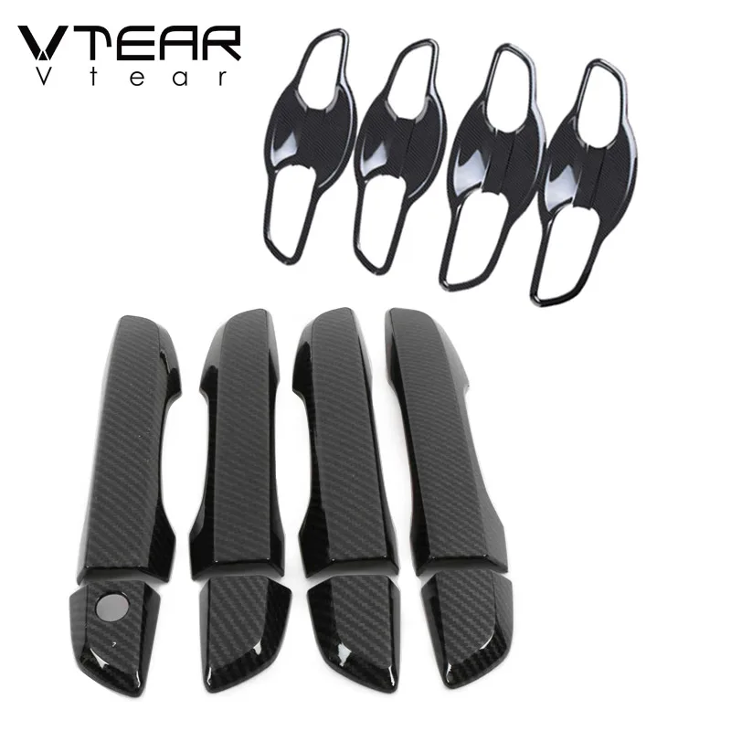 

Vtear Car Door Handle Bowl Cover Chrome Outdoor Pull Sticker Exterior Details Decoration Parts For Honda Civic 10th 2016-2021