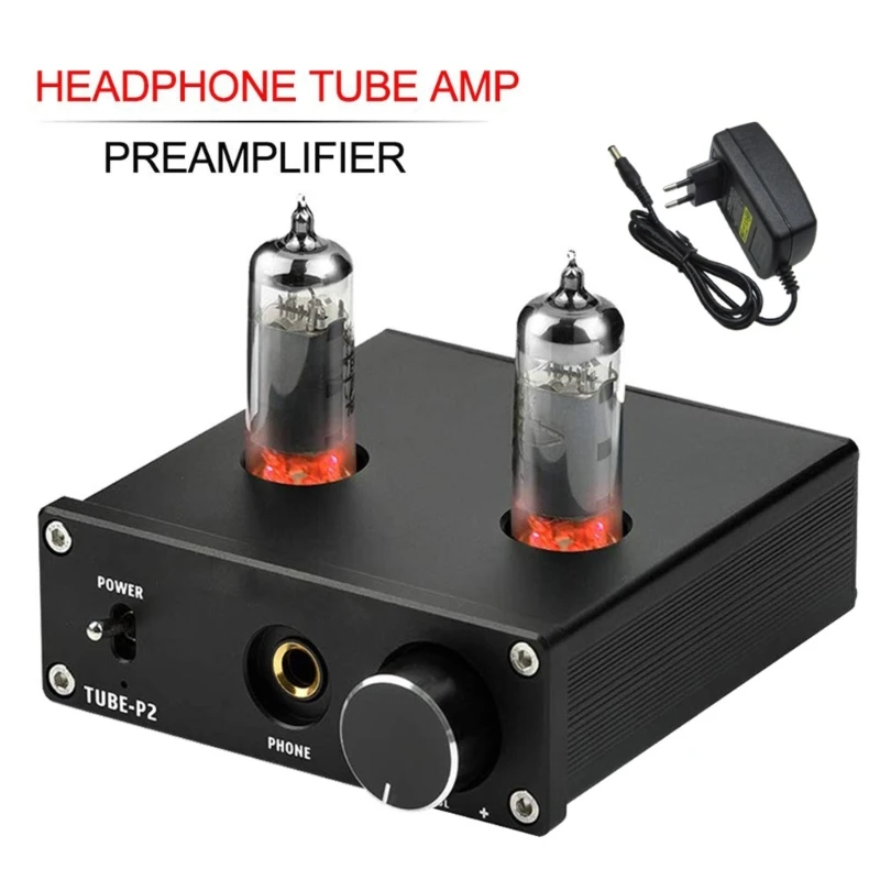 1 Set P2 Integrated Portable Headphone Amplifier Vacuum Tube Amplifier Mini Stereo Sound Quality with 6J4 Vacuum Tubes