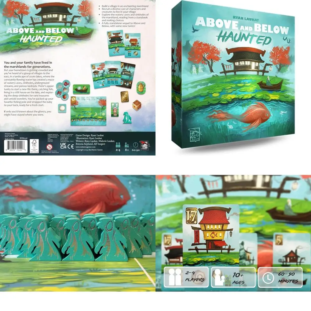 

Spooky Village Adventure: Haunted Board Game for 2-4 Players | Ages 8+ | Strategy & Ghost Encounters | Red Raven Games